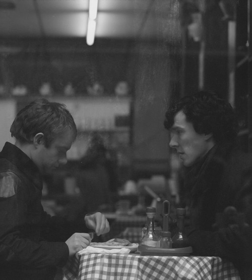 Martin Freeman and Benedict Cumberbatch in BBC TV's 'Sherlock'