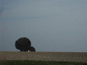 The Scallop by Maggi Hambling, Aldeburgh, Suffolk.