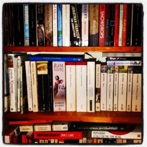 Some books here are waiting to be read. 