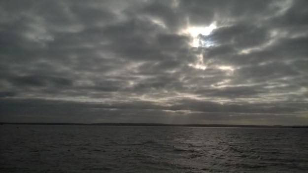 Sunbeams over the Isle of Wight